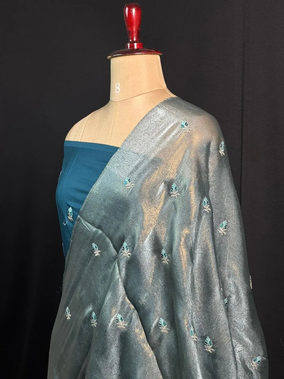 Trendy Crush Embroidery with Luxury Finish-(Chandramukhi silk)