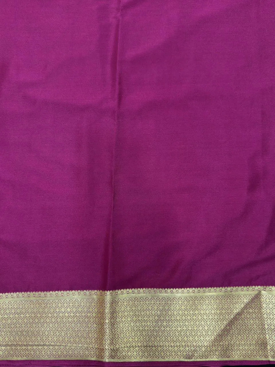 Premium Semi Mysore Crepe Saree with Elegant Weaving Design (Chiffon Stripe)