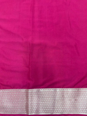 Premium Semi Mysore Crepe Saree with Elegant Weaving Design (Chiffon Stripe)