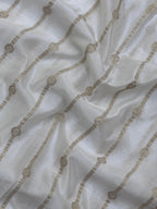 Sleek Chiffon Semi Banarasi Saree For Party wear and Fancy Wear