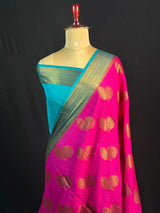 Georgette Saree – Copper buti self