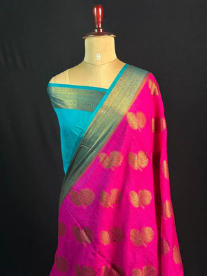 Georgette Saree – Copper buti self