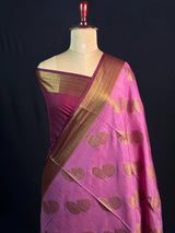 Georgette Saree – Copper buti self