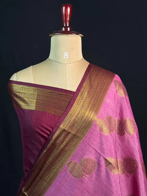Georgette Saree – Copper buti self