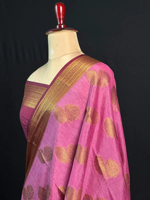 Georgette Saree – Copper buti self