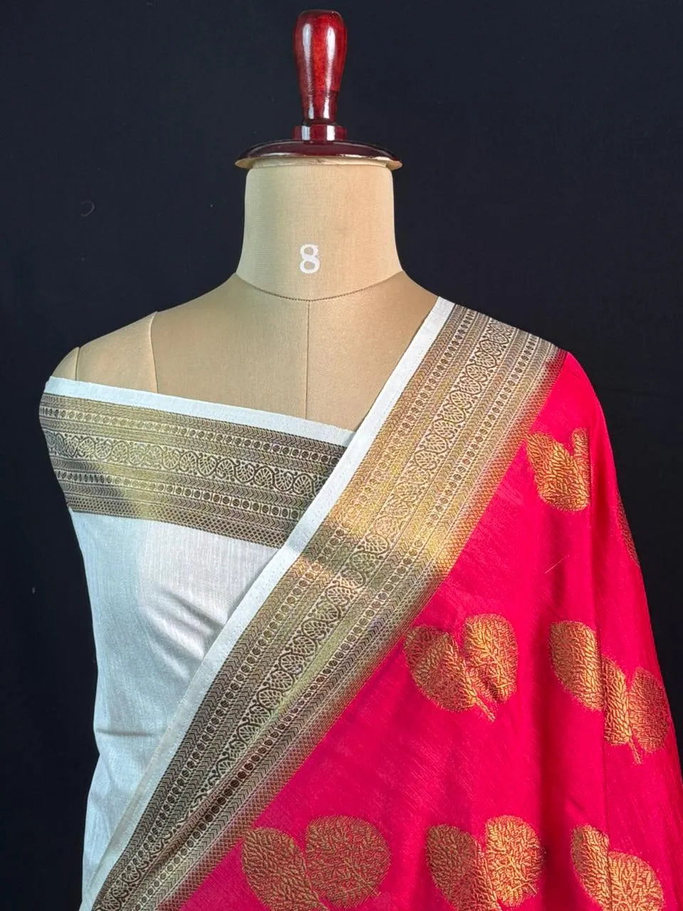 Georgette Saree – Copper buti self