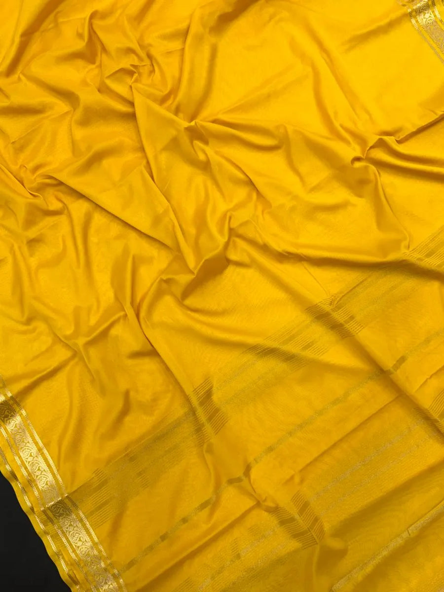Graceful Mango Silk Crape