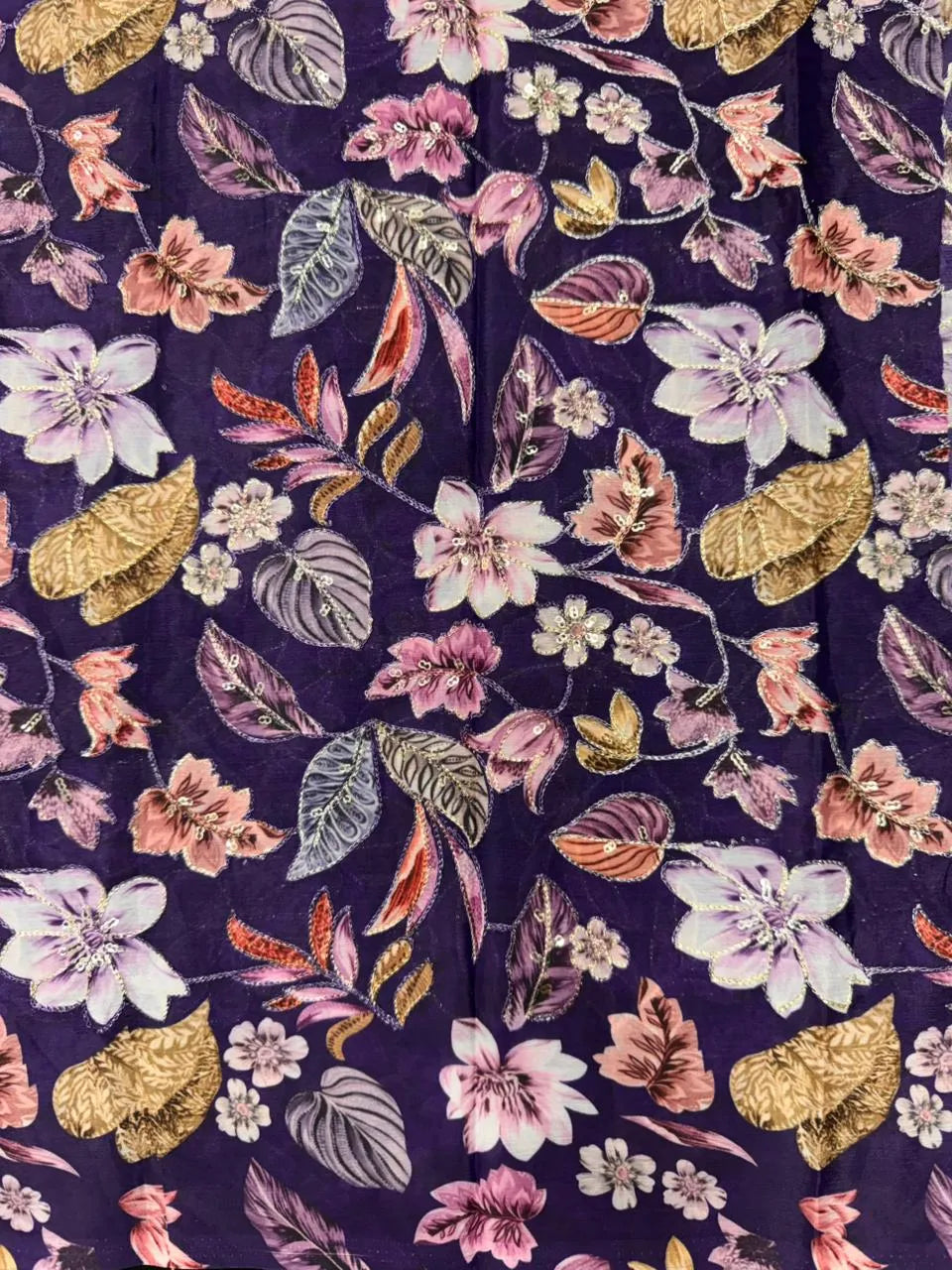 Graceful Mango Silk Crape