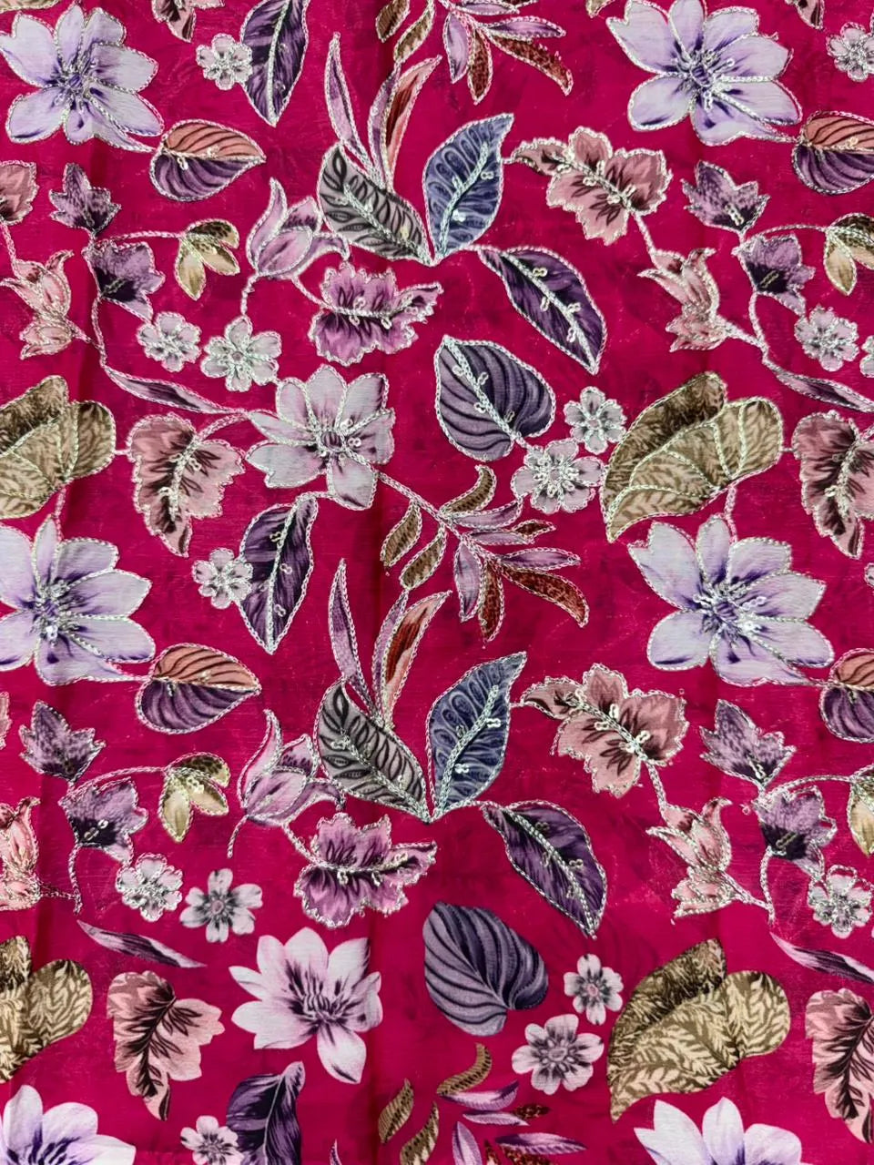 Graceful Mango Silk Crape