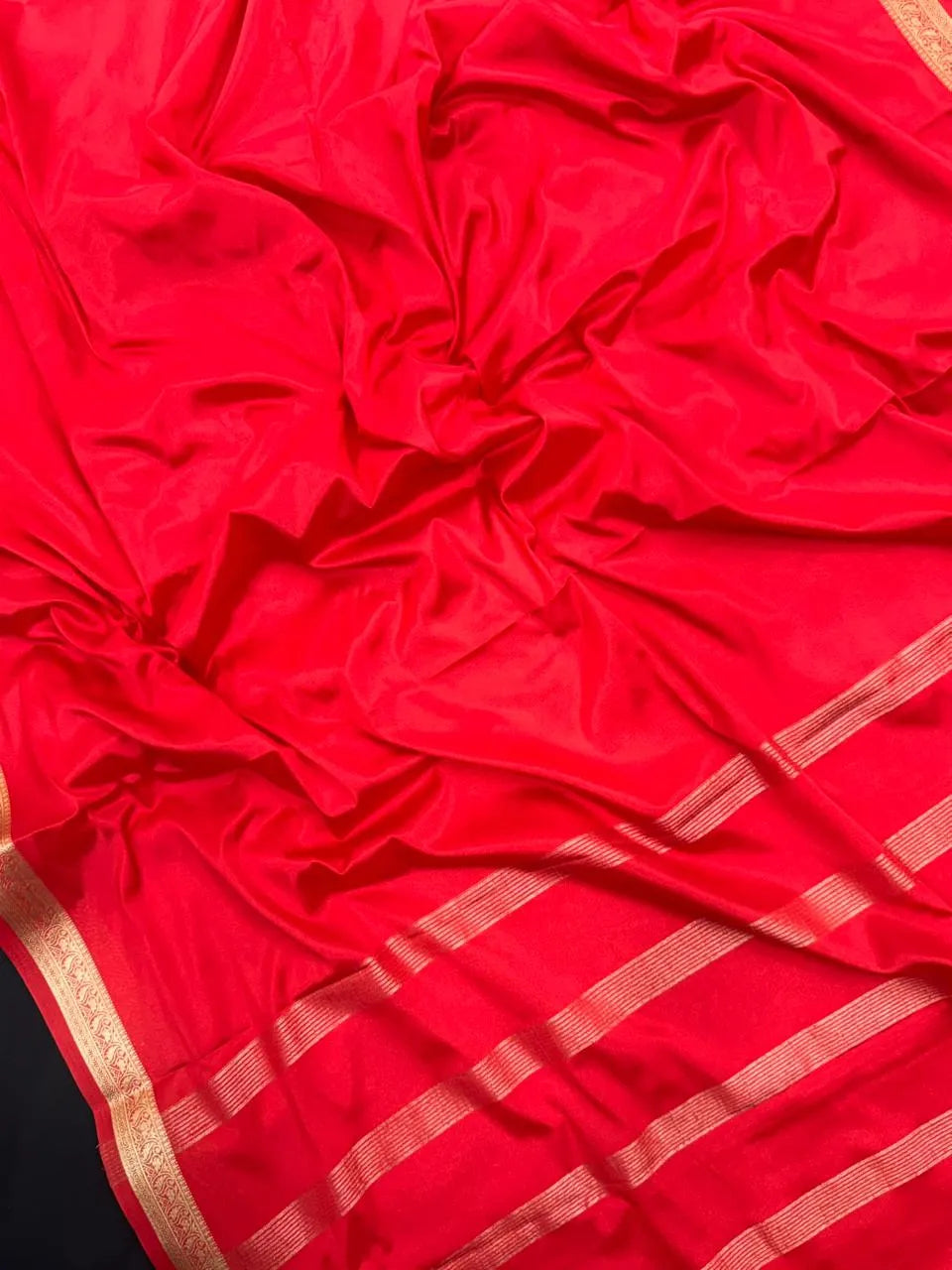 Smooth Crepe Silk Plain Saree