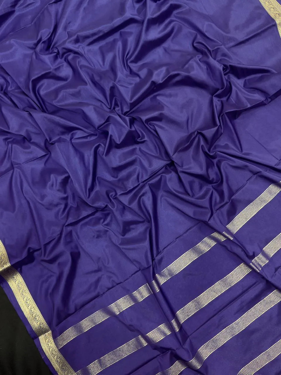 Smooth Crepe Silk Plain Saree 