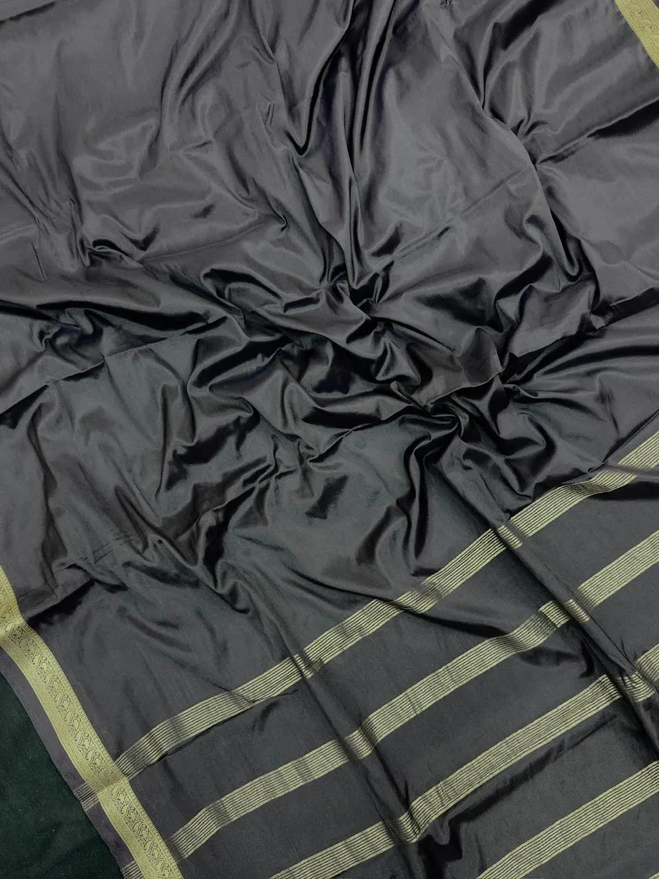 Smooth Crepe Silk Plain Saree 