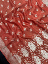 Crush Tissue Silk Saree – Textured Shine for Glamorous Festive Drapes
