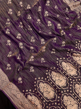 Crush Tissue Silk Saree – Textured Shine for Glamorous Festive Drapes