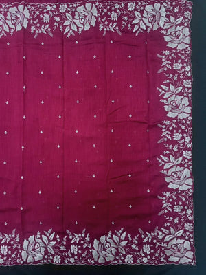 Lightweight Soft Tussar Saree for Everyday Sophistication - Cutwork Crepe