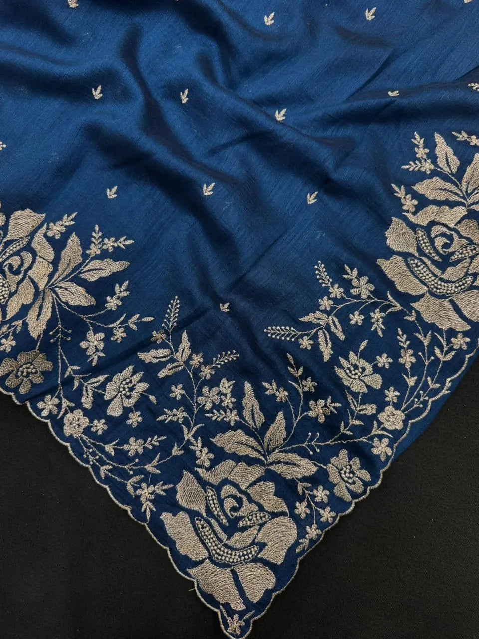 Lightweight Soft Tussar Saree for Everyday Sophistication - Cutwork Crepe