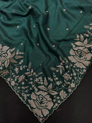 Lightweight Soft Tussar Saree for Everyday Sophistication - Cutwork Crepe