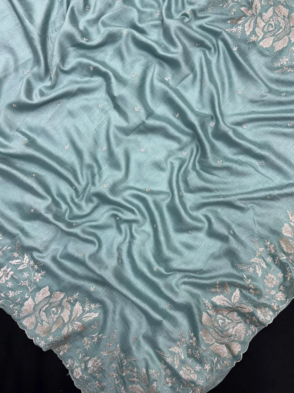 Lightweight Soft Tussar Saree for Everyday Sophistication - Cutwork Crepe 
