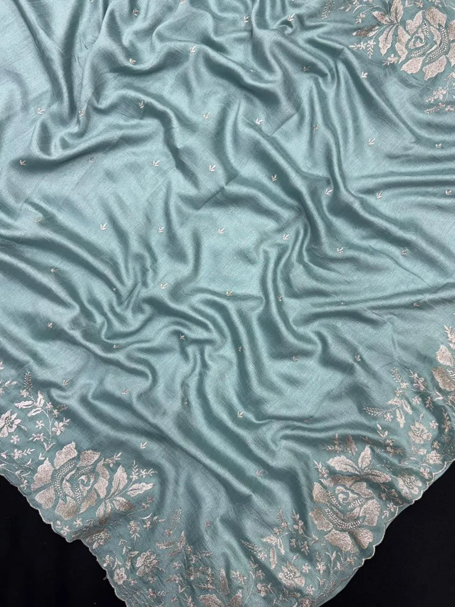 Lightweight Soft Tussar Saree for Everyday Sophistication - Cutwork Crepe 