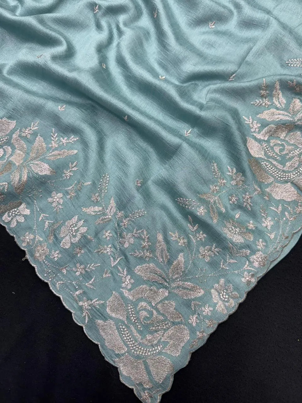 Lightweight Soft Tussar Saree for Everyday Sophistication - Cutwork Crepe 