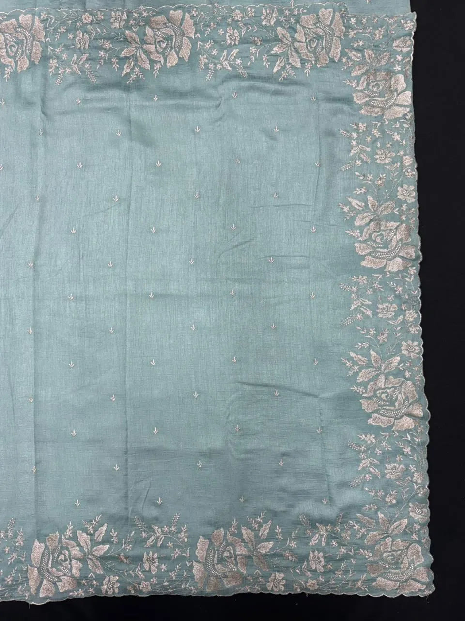 Lightweight Soft Tussar Saree for Everyday Sophistication - Cutwork Crepe 
