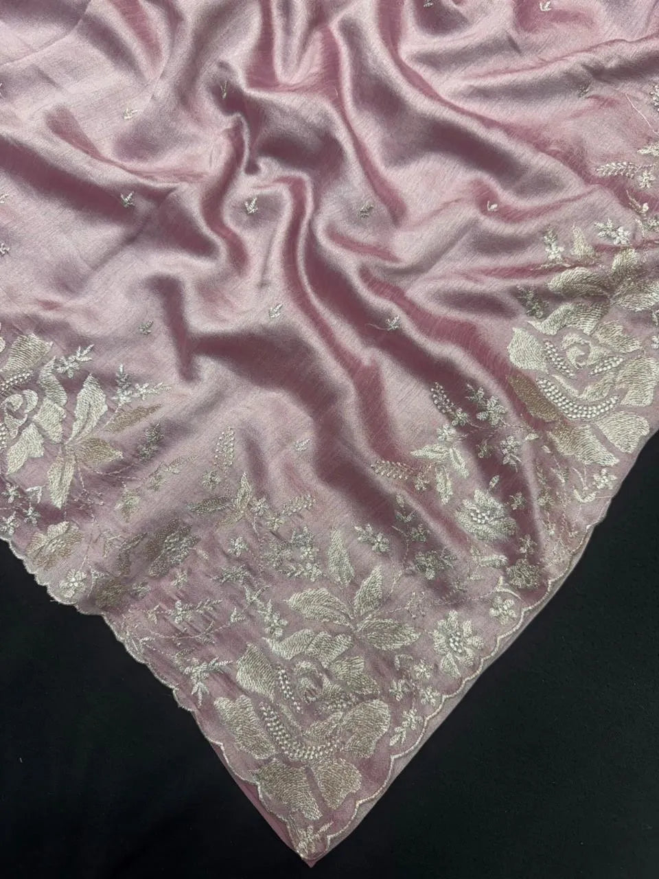 Lightweight Soft Tussar Saree for Everyday Sophistication - Cutwork Crepe 