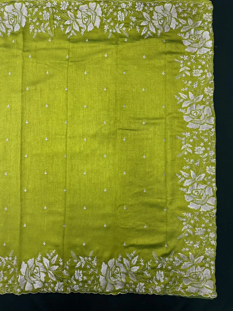 Lightweight Soft Tussar Saree for Everyday Sophistication - Cutwork Crepe 