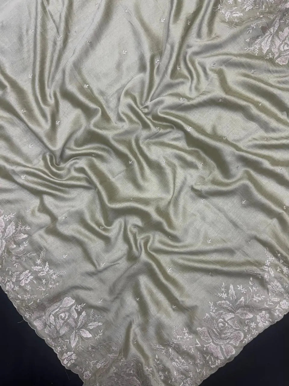 Lightweight Soft Tussar Saree for Everyday Sophistication - Cutwork Crepe 