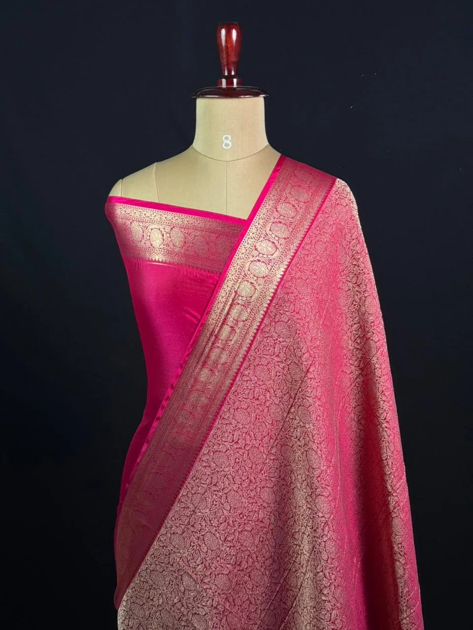 Elegant Crush Crepe Silk Saree