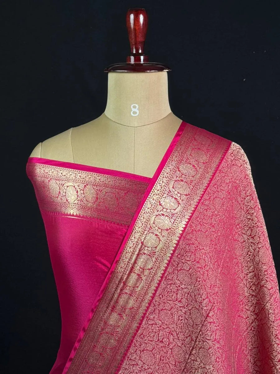 Elegant Crush Crepe Silk Saree