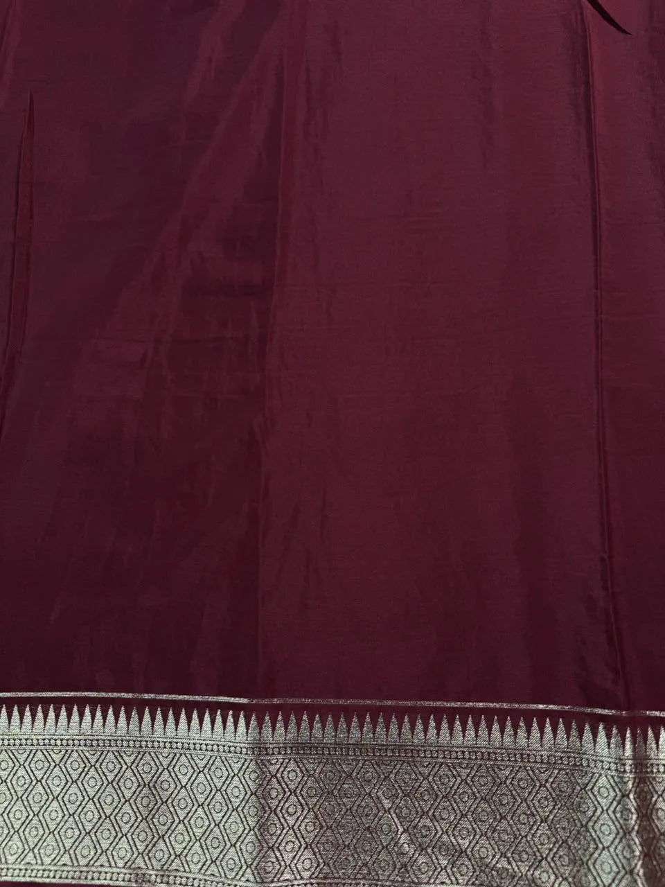 Crush Crepe Silk Saree with Zari Work