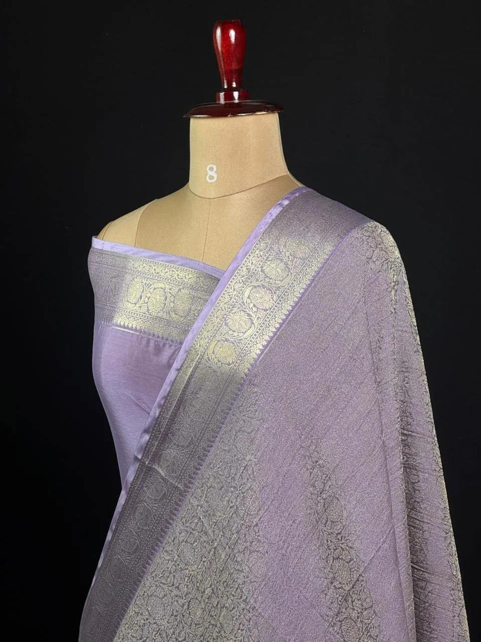 Elegant Crush Crepe Silk Saree
