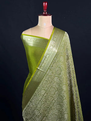 Elegant Crush Crepe Silk Saree