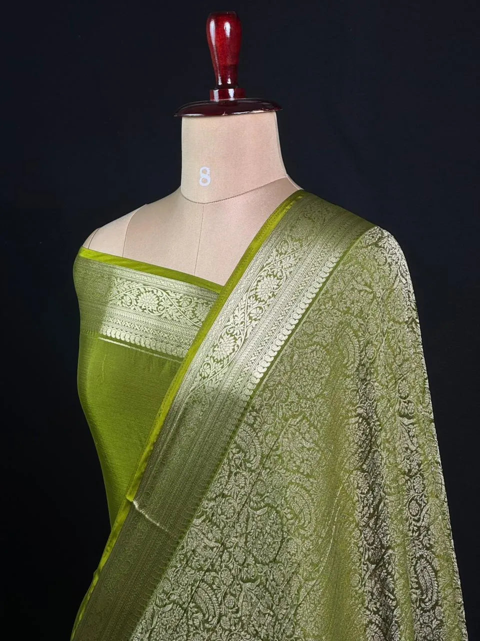 Elegant Crush Crepe Silk Saree