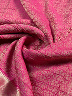 Crush Crepe Silk Saree with Zari Work