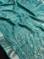 Crush Crepe Silk Saree with Zari Work