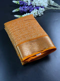 Crush Crepe Silk Saree with Zari Work