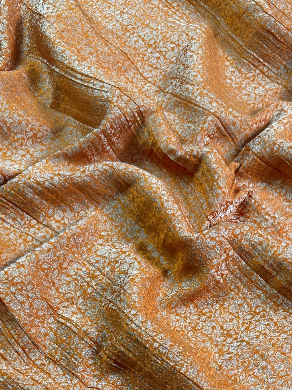 Crush Crepe Silk Saree with Zari Work