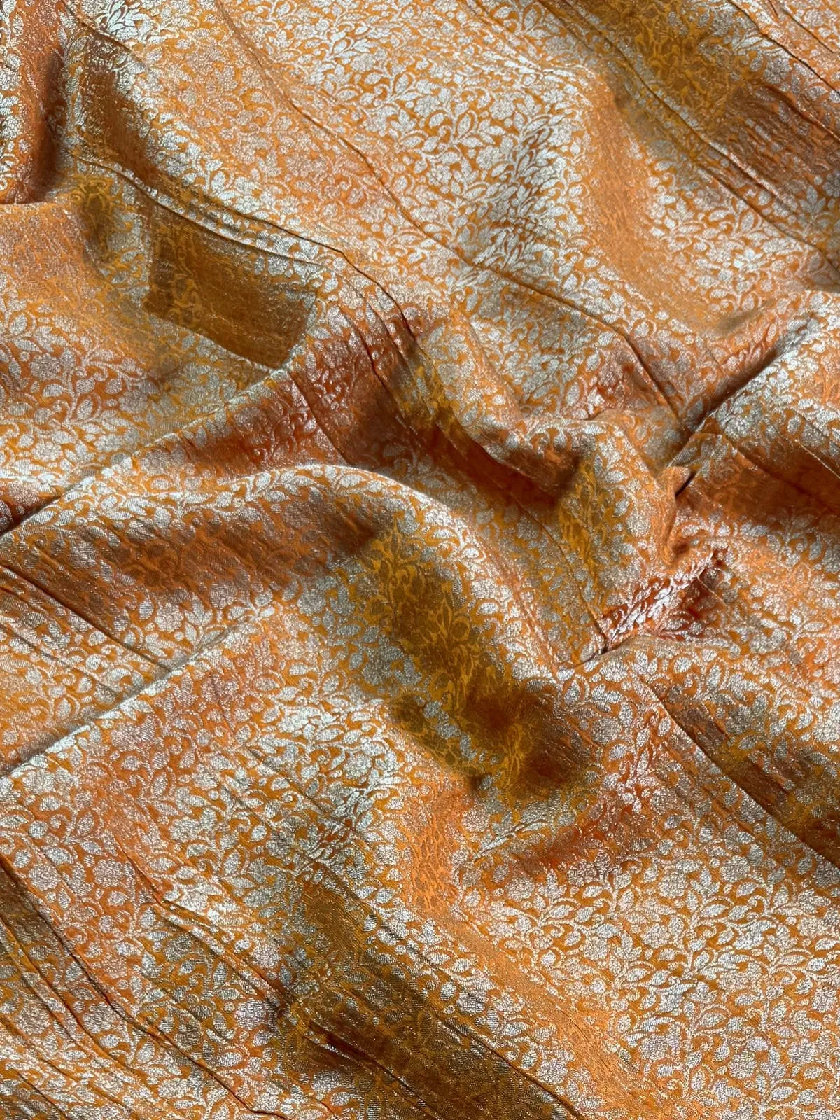 Crush Crepe Silk Saree with Zari Work