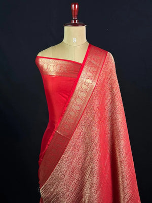 Elegant Crush Crepe Silk Saree