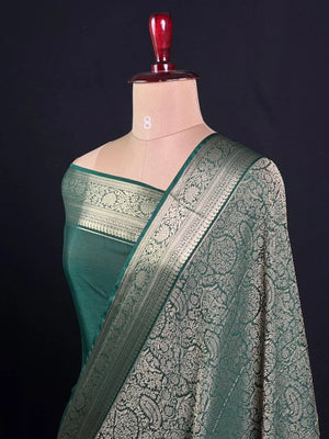 Elegant Crush Crepe Silk Saree