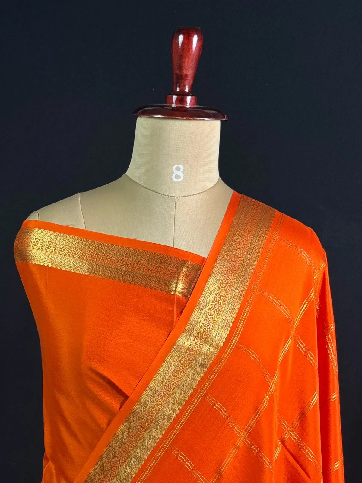 Dhruthi Checks Self Mysore Silk Saree