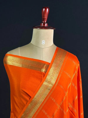 Dhruthi Checks Self Mysore Silk Saree