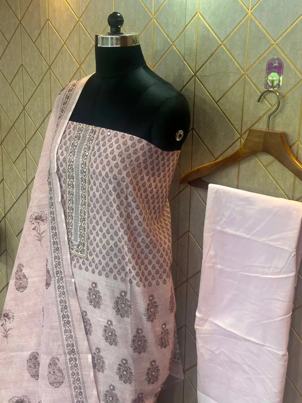 Comfort Fit Linen Cotton Dress Material (Unstitched) 