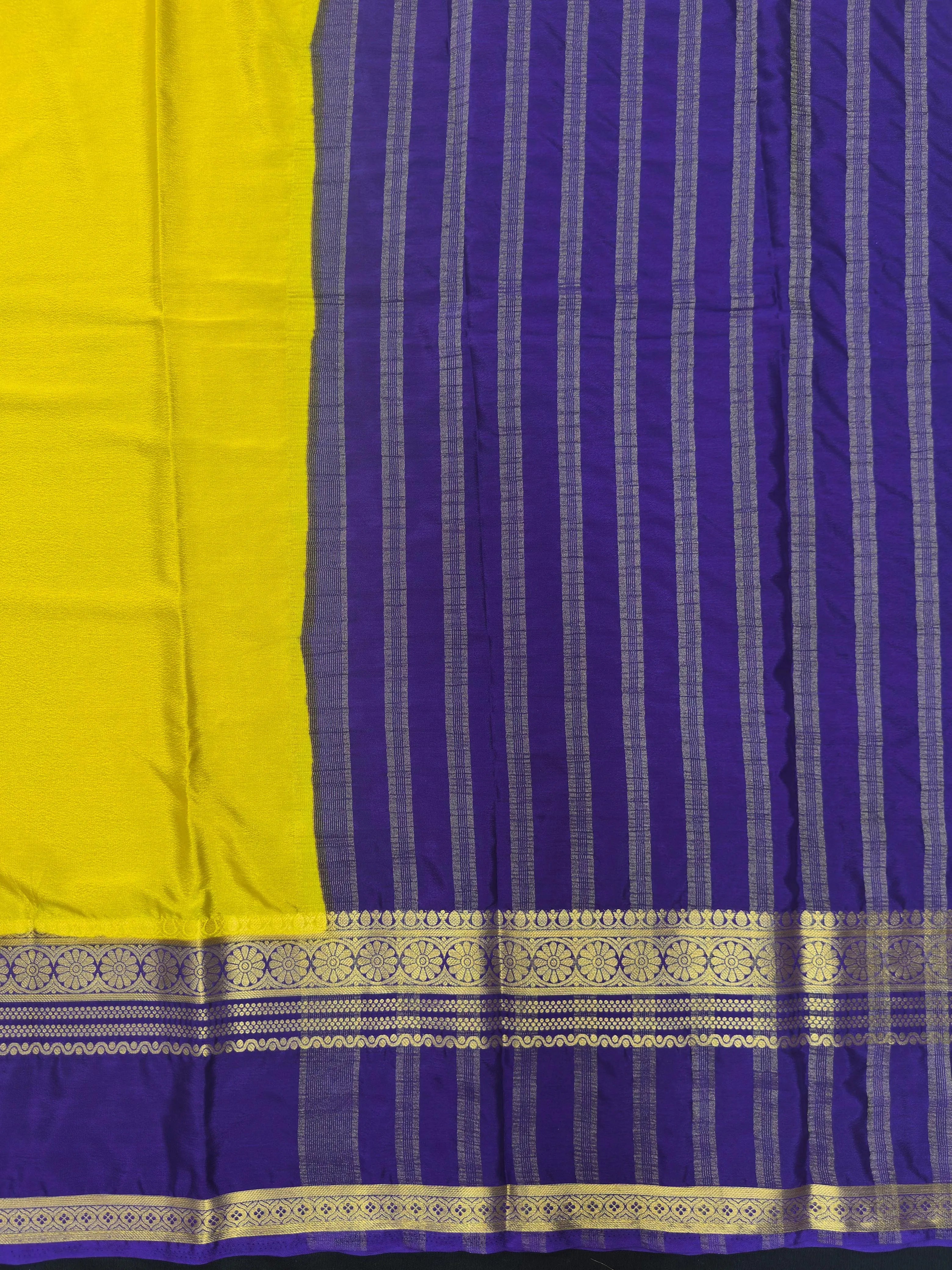 Elegant Semi Mysore Crepe Silk Saree – Perfect for Daily Wear Fashion 