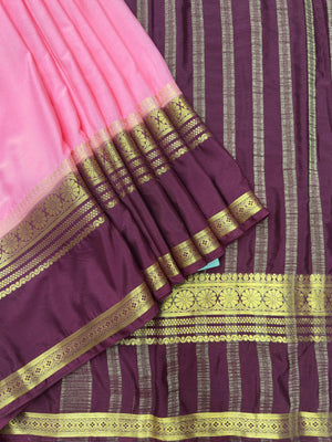 Elegant Semi Mysore Crepe Silk Saree – Perfect for Daily Wear Fashion 