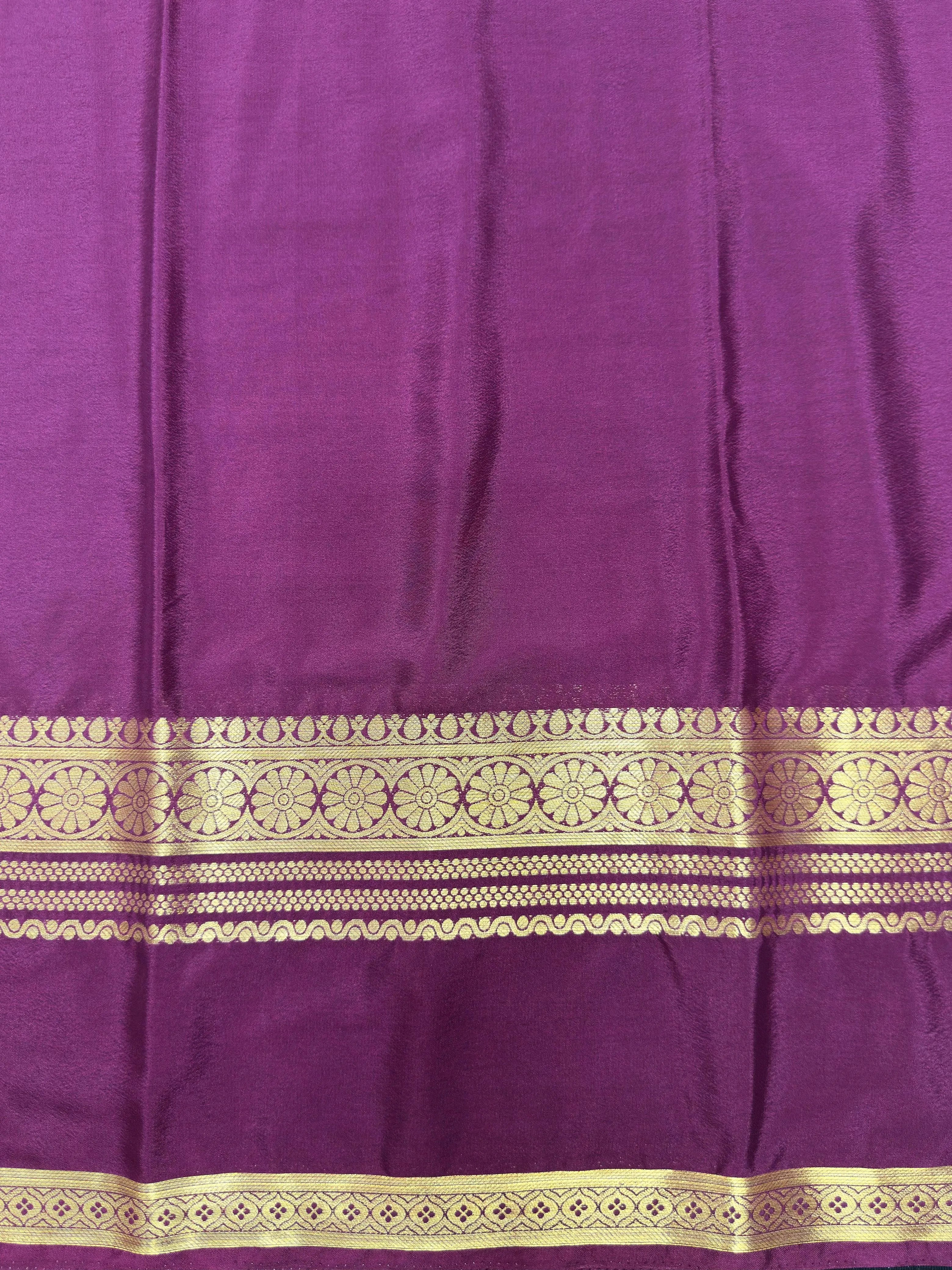 Elegant Semi Mysore Crepe Silk Saree – Perfect for Daily Wear Fashion 