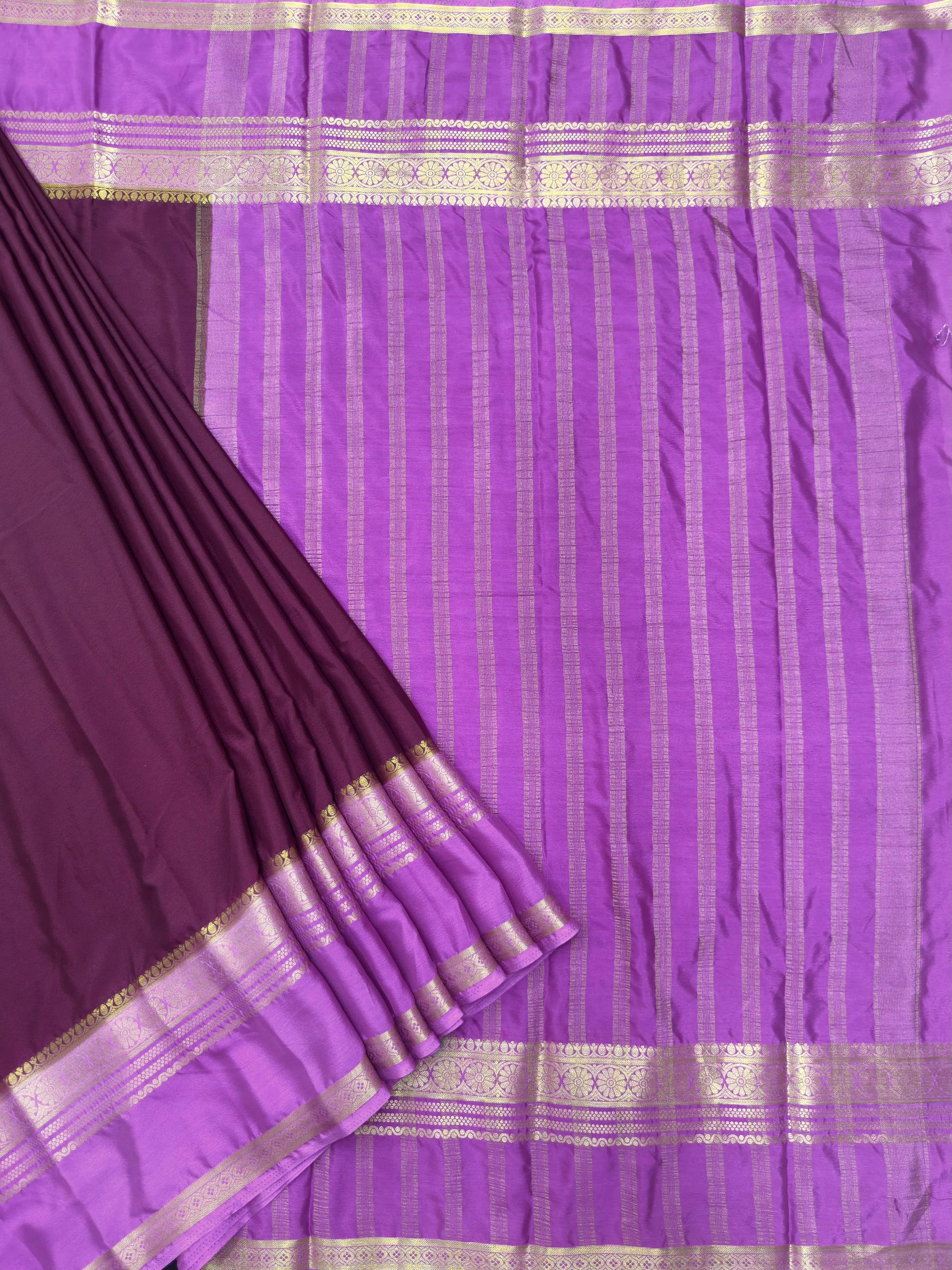 Elegant Semi Mysore Crepe Silk Saree – Perfect for Daily Wear Fashion 