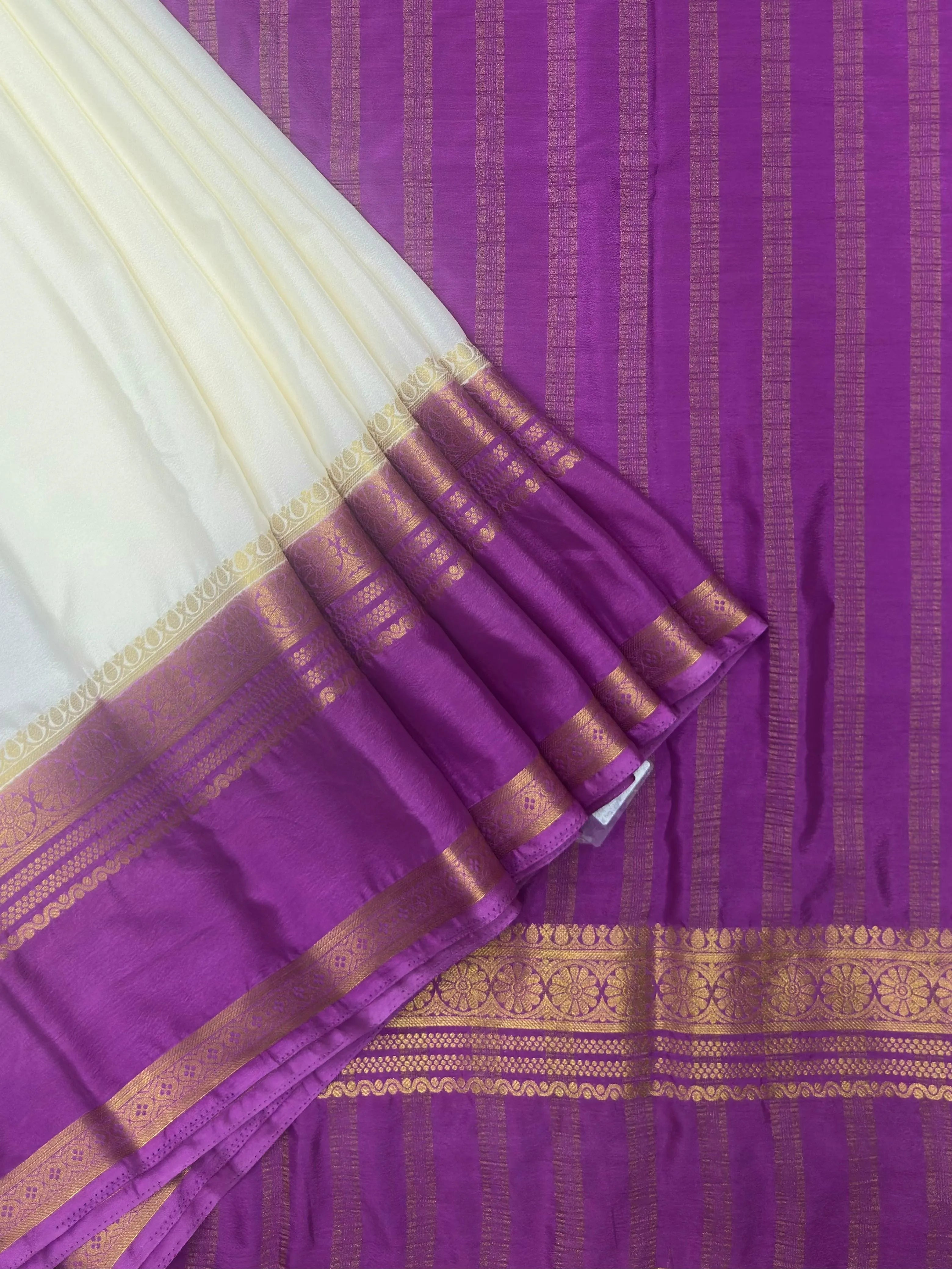 Elegant Semi Mysore Crepe Silk Saree – Perfect for Daily Wear Fashion