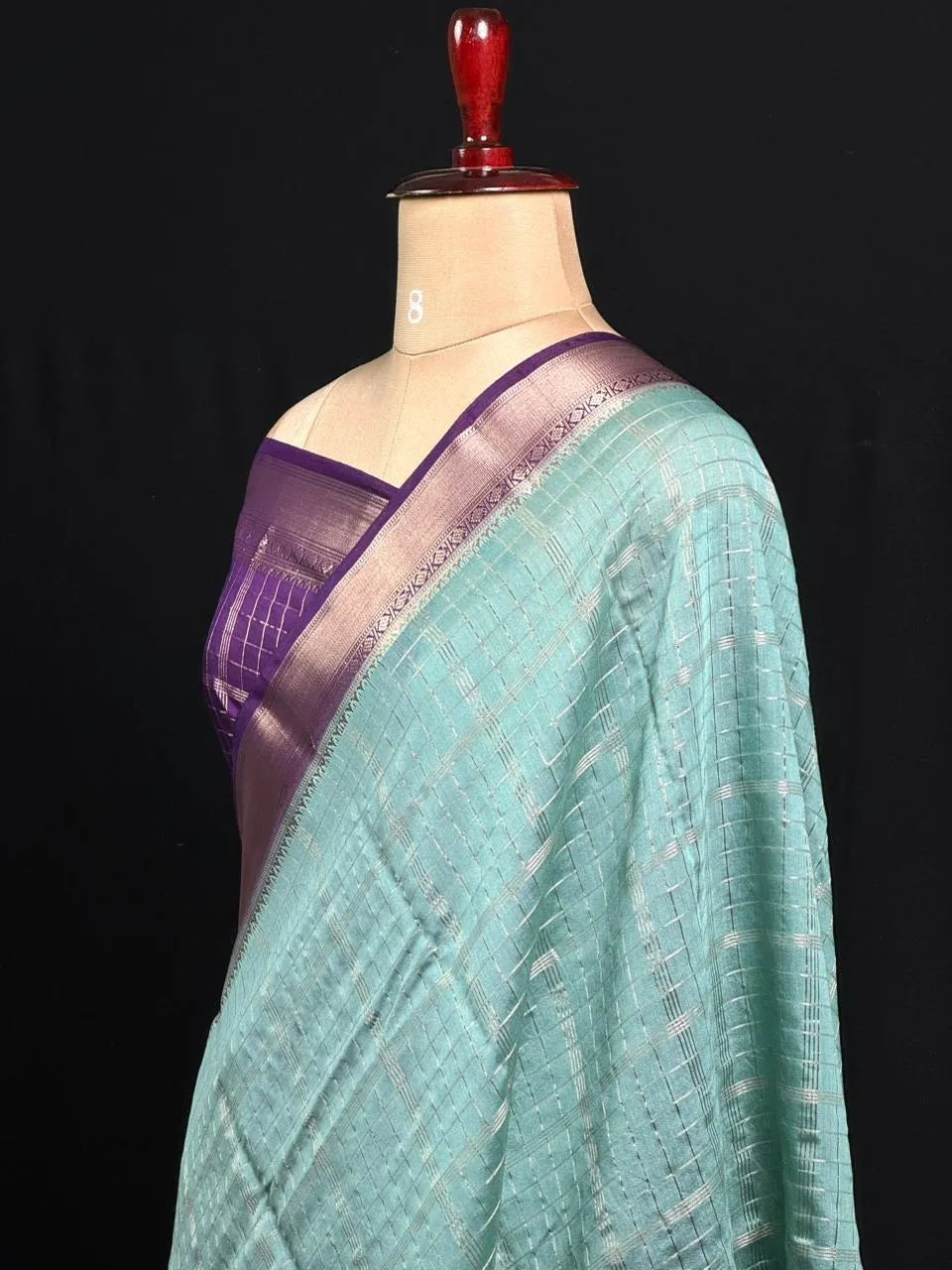 Semi Musk Silk Saree with Zari Border